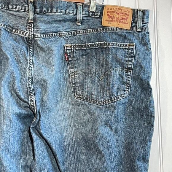 Levis 559 Jeans Relaxed Straight Men 50X32 Medium Blue Wash Chore Cowboy Western - Picture 12 of 12